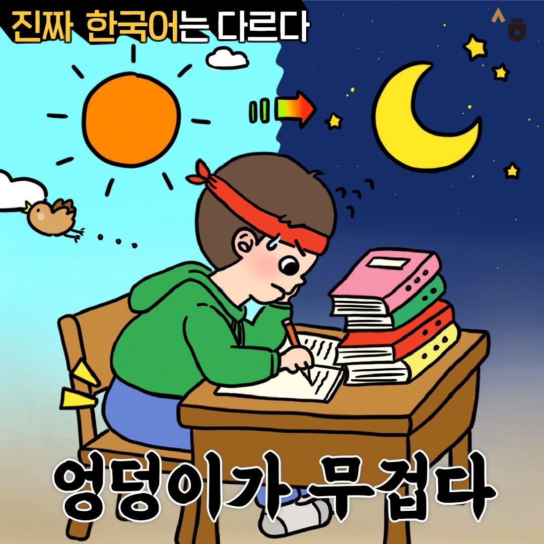 진짜 한국어는 다르다 엉덩이가 무겁다