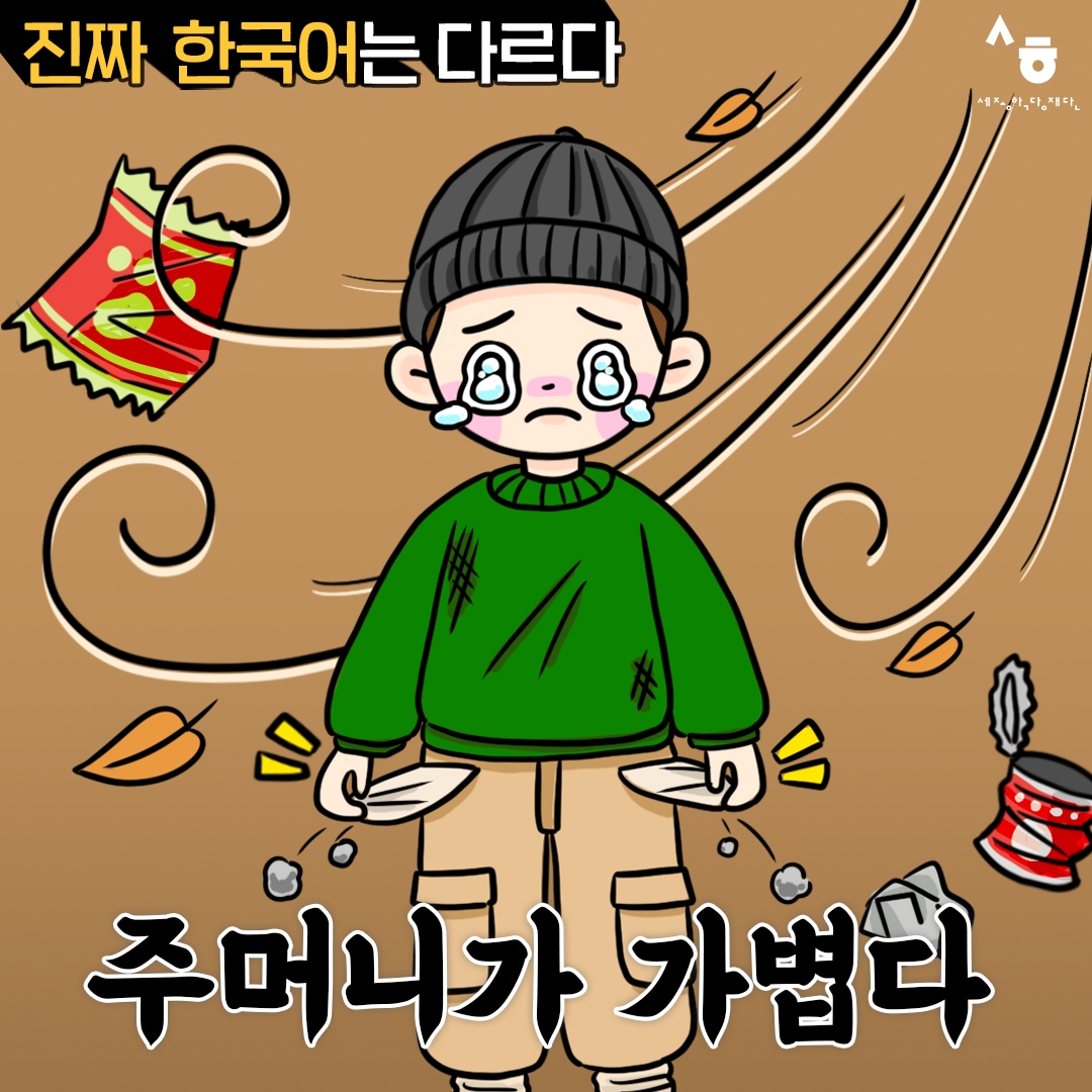 진짜 한국어는 다르다 주머니가 가볍다