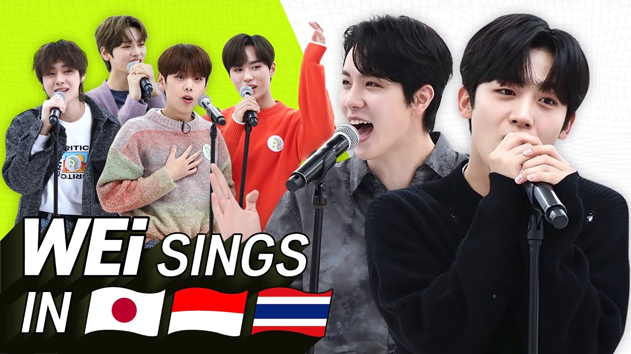 K-POP STARS sing in THREE Languages?| INA/THAI/JPN | WEi | TRANSONGLATION