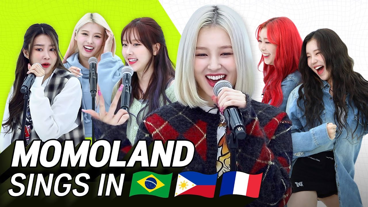 K-POP STARS sing in THREE Languages?| TAG/POR/FRE | MOMOLAND | TRANSONGLATION