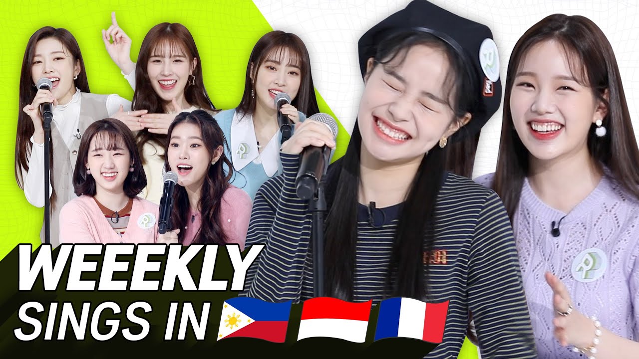 K-POP STARS sing in THREE Languages?| INA/TAG/FRE | Weeekly | TRANSONGLATION