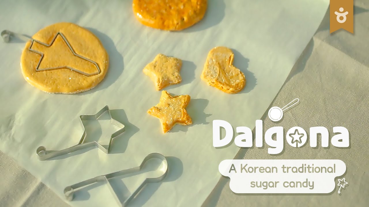 Dalgona, a Korean traditional sugar candy