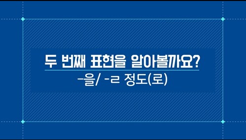 -을/-ㄹ 정도(로)