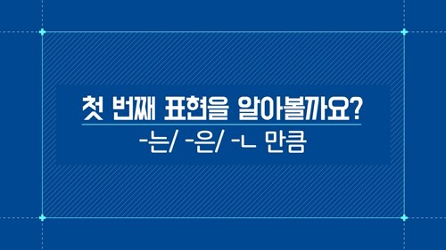 -는/-은/-ㄴ 만큼