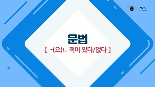 -(으)ㄴ 적이 있다/없다